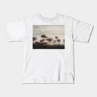 bleak and spooky sunset unique and different Kids T-Shirt